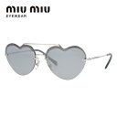 ミュウミュウ 【国内正規品】ミュウミュウ サングラス ミラーレンズ miu miu MU62US 1BC1I2 58サイズ ラウンド ユニセックス メンズ レディース ハート