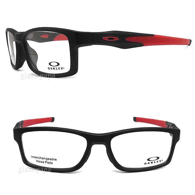 30代の頃に戻るメガネ　オークリー遠近両用メガネ 安心のHOYA・SEIKOレンズ使用！OAKLEYクロスリンクMNP-A OX8141-0156 老眼鏡の度数でご注文いただけます