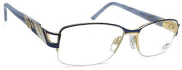 CAZAL カザール メガネフレーム 1224 003 眼鏡 ブランド 伊達メガネ 度付き ブルー×ライトゴールド チタン レディース 女性 ドイツ製