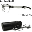 ic berlin アイシーベルリン メガネ Gilbert T. BLACK/PEARL ギルバート ブラック×シルバー 眼鏡 伊達メガネ 度付き メンズ レディース