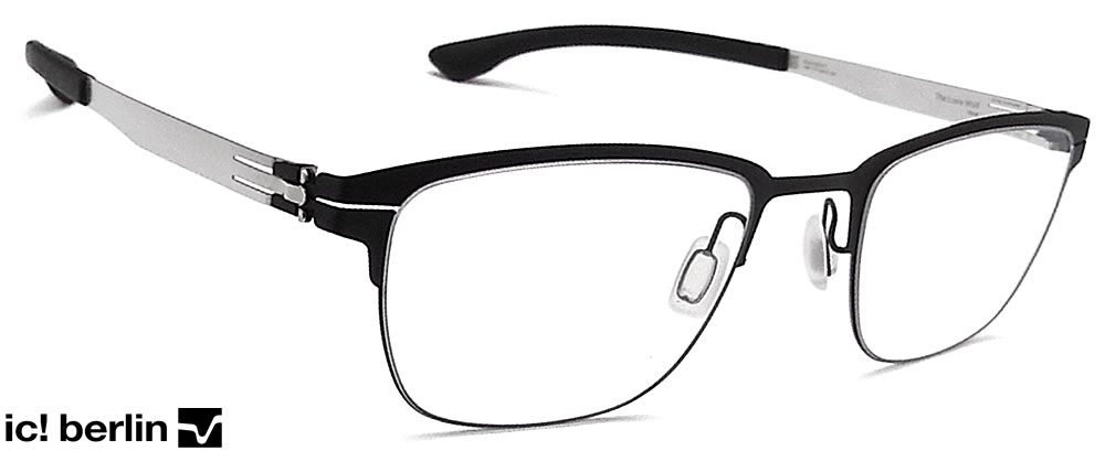 ic! berlin アイシーベルリン メガネ The Lone Wolf ザ ローンウルフ Black×Pearl 眼鏡 伊達メガネ 度付き メンズ レディース