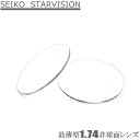 174最薄型非球面レンズ(2枚1組)SEIKO プラスチックレンズ UVカット 撥水コート メガネ用無色レンズ