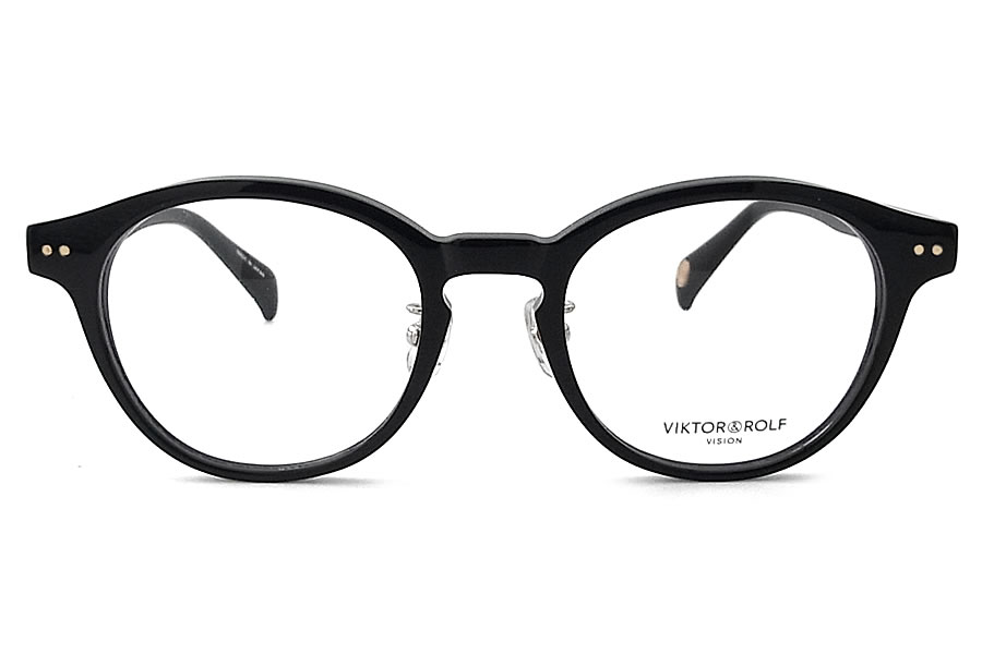 VIKTOR＆ROLF メガネ V＆R-001 col.1 ボストン めがね クラシック 伊達メガネ 度付き ブラック 日本製 made in japan ヴィクター＆ロルフ メンズ・レディース