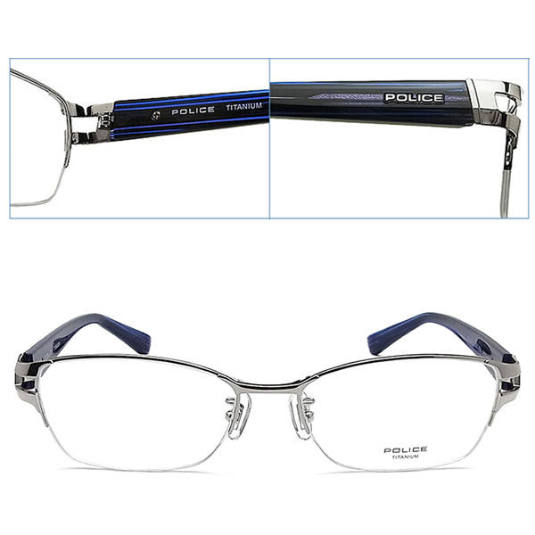 レンズが大切！ポリス老眼用メガネ　HOYA・SEIKOメガネ用薄型レンズ使用　POLICE 01J0579 老眼鏡（シニアグラス・リーディンググラス）送料無料 おしゃれ　男性用　普通～やや大きめサイズ 3