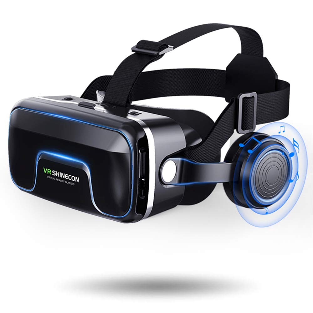 3D VRゴーグル ヘッドセット一体型 3D VR動画 360°動画 高解像度ディスプレイ 洗濯可能 近視対応 画面タッチ 音量調節 動画一時停止 4.0-6.0インチのiPhone androidなどのスマホ対応父の日