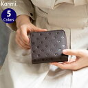 Kanmi./カンミ まるまるドット ショートウォレット WL23-36 かんみ 財布 ドット 水玉 レディース ギフト プレゼント 本革 レザー 日本製 