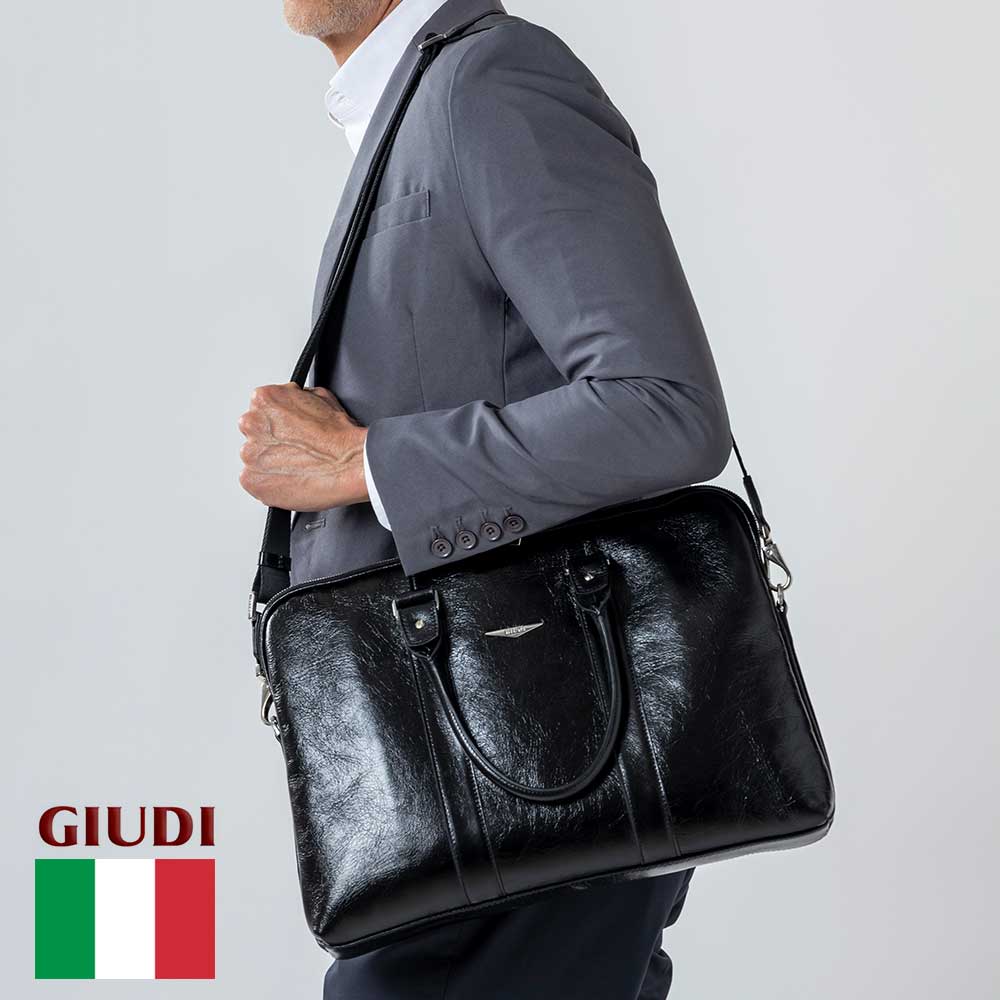 イタリア製 ブリーフケース ビジネスバッグ ショルダーバッグ イタリアンレザー 本革[GIUDI/ジウディ][..