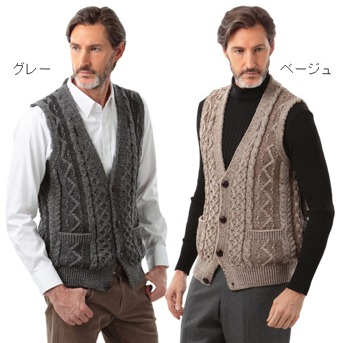 [送料無料]アイルランド製　フィッシャーマンズダイヤモンドベスト　キャレイグドン[CARRAIG DONN] グレンフィールド