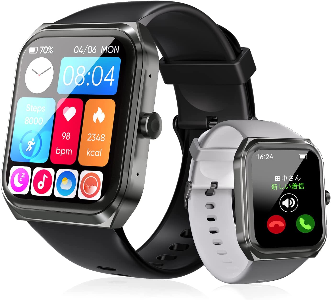 スマートウォッチ Bluetooth5.0 腕時計 多機能 smart watch スマートウォッチ IP68防水 長持ちバッテリー フィット ミニゲーム 100種類運動モード DIY文字盤 音声アシスタント スマートブレスレット 遠隔カメラ