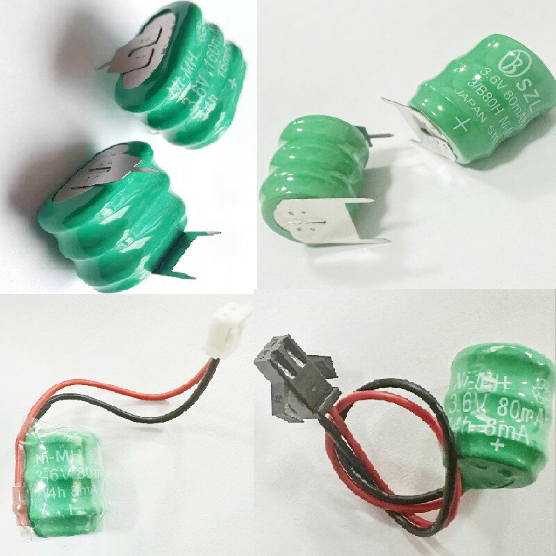PLC 主板用 充電式 バックアップ電池 3.6V 80mAh 160mAh ニッケル水素（Ni-MH） ニカド（Ni-Cd）互換 ..