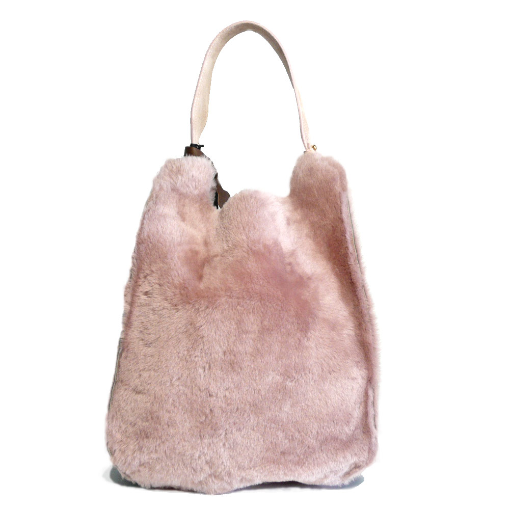 残りわずか アニタ ビラルディ ANITA BILARDI ムートン×エナメル リバーシブル ファー トートバッグ JASMINE BIG MONTONE レディース