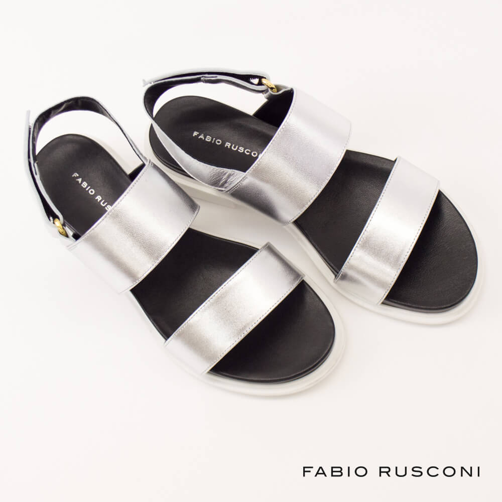 SALE 38・39のみ FABIO RUSCONI ファビオルスコーニ ダブルストラップフラット  ...