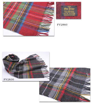 再入荷 グレンプリンス GLEN PRINCE ウール100% タータンチェック マフラー SLS-60ラムズウール ラムウール スカーフ ギフト プレゼント