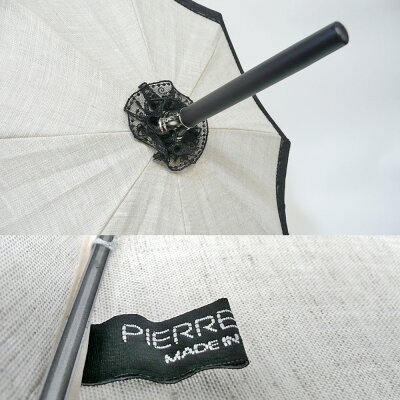 PIEEREVAUXピエールヴォーリネンレース日傘長傘no.6450日傘レースブランド折りたたみ軽量日傘uvカット遮光晴雨兼用日傘ギィドゥジャンGUYDEJEANシャンタル・トーマスギフトプレゼント誕生日送料無料彼女妻女性人気お祝い春コーデ傘
