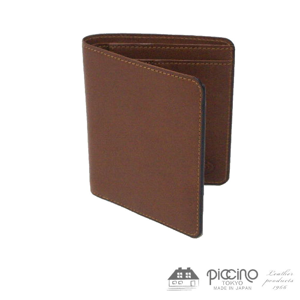 piccino ピッチーノ バッファローカーフ 折り財布 P-05財布 メンズ 二つ折り 財布 メンズ 長財布 小銭入れなし ブラック 黒 ブラウン 茶 ギフト プレゼント 誕生日