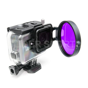 (HERO7Black/HERO6/HERO5 対応) ダイビングフィルター58mm 紫 (go63pl) 海中撮影 海 GoPro 用 アクセサリー 防水ハウジング 防水ケース ゴープロ 用