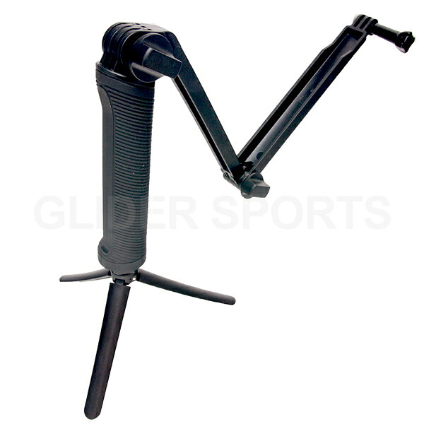 GLIDER SPORTS 楽天市場店の3WAY1脚・3脚・延長3タイプアーム (mj01) 三脚 自撮り棒 セルフィー セルカ棒 アクションカメラ ウェアラブルカメラ DJI Insta360 AKASO GoPro SJCAM対応 共通マウント 汎用アクセサリー スポーツカメラ 送料無料｜アングル3