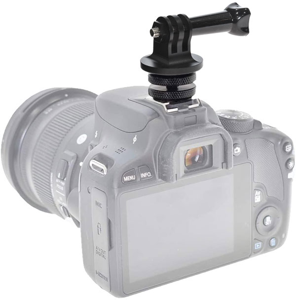 GoPro ゴープロ 対応 アクセサリー シューアダプター 長ネジ付き (mj59) フラッシュマウント (Nikon Canon 一眼レフ対応) マウント 変換アダプタ ネジ ホットシュー ネジ付きシュー カメラアクセサリー 送料無料