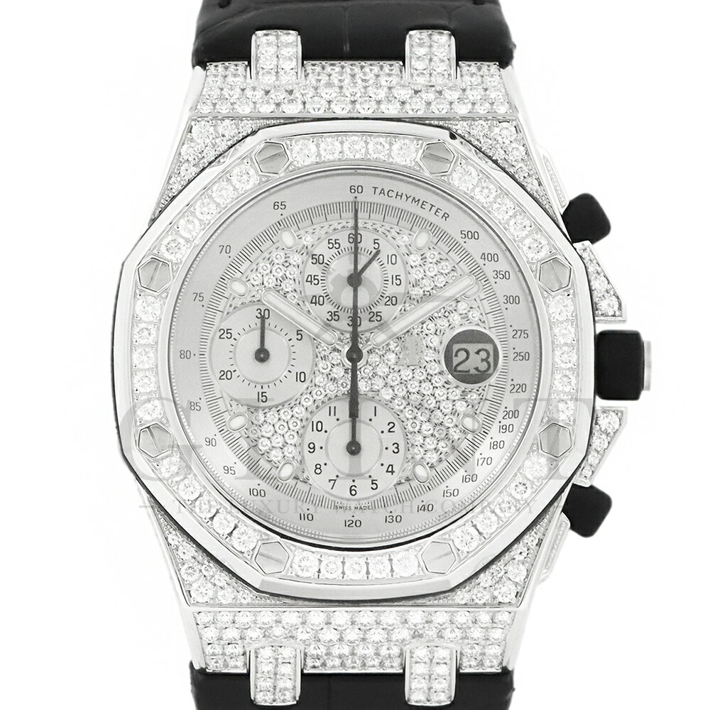 オーデマピゲ(AUDEMARS PIGUET)ロイヤルオーク オフショア 26067BC.ZZ.D002CR.01 42mm 18Kホワイトゴールド バゲットダイヤモンド〔生産終了モデル〕〔メンズ〕〔腕時計〕【中古】