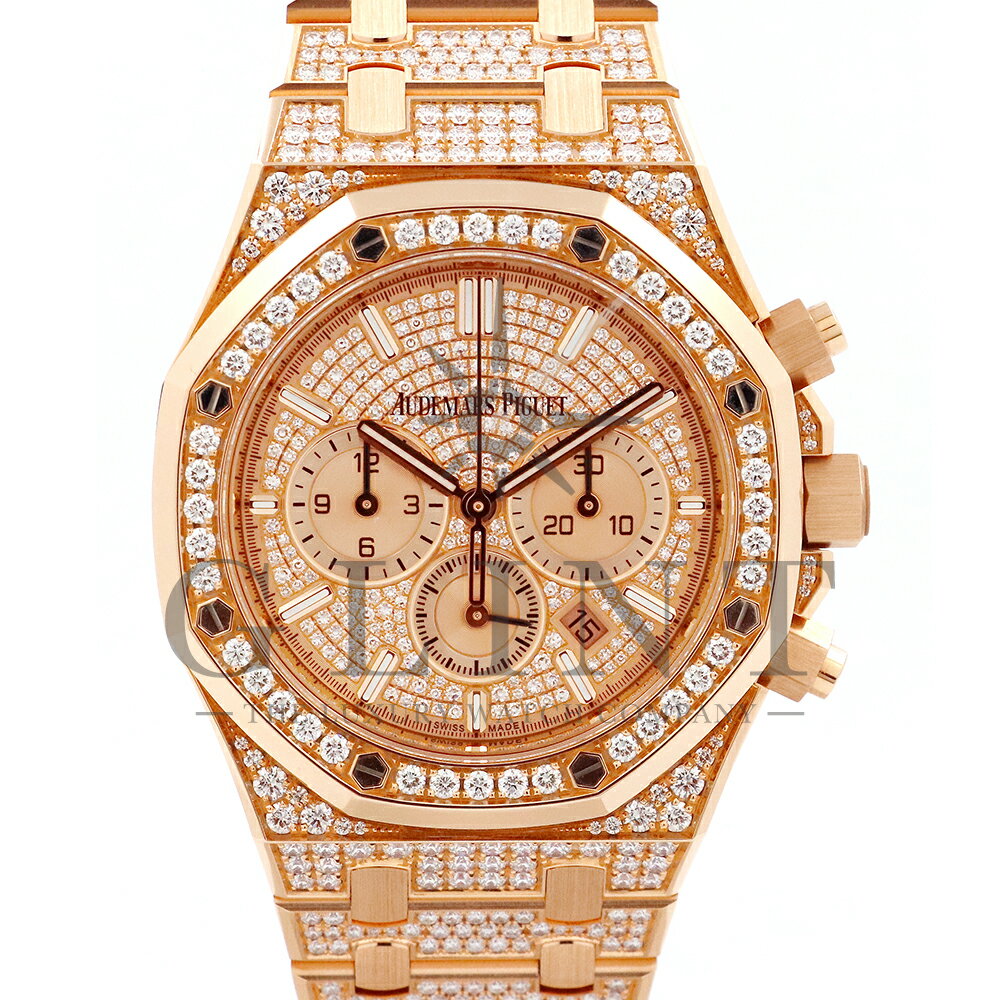 オーデマピゲ（AUDEMARS PIGUET）ロイヤルオーク クロノグラフ 26333OR.ZZ.1222OR.01〔18Kピンクゴールド〕〔ダイヤモンド〕〔メンズ〕〔腕時計〕【中古】