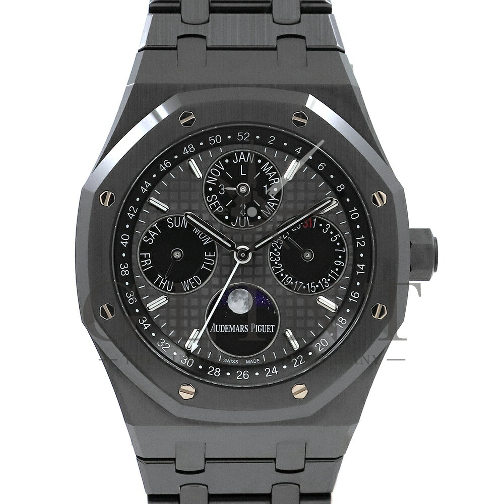 オーデマピゲ（AUDEMARS PIGUET）ロイヤルオーク パーペチュアルカレンダー 26579CE.OO.1225CE.01 ブラックセラミック ブティック限定 〔腕時計〕【中古】