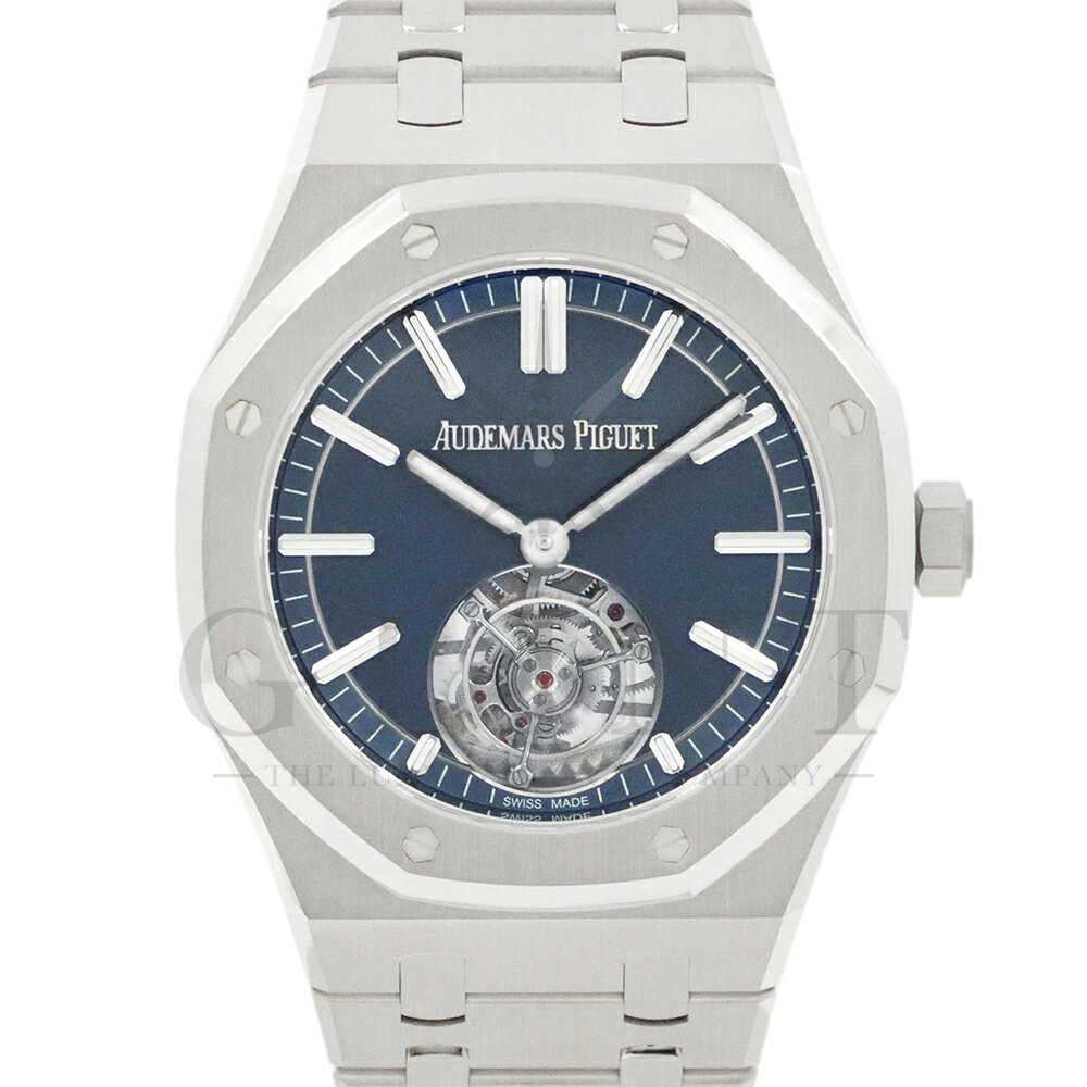 オーデマピゲ(AUDEMARS PIGUET)ロイヤルオーク フライング トゥールビヨン 26730TI.OO.1320TI.02 ブルーダイヤル〔メンズ〕〔腕...