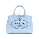 プラダ(PRADA)カナパ セレステ×ネロ ハンドバッグ〔キャンバス〕【中古】