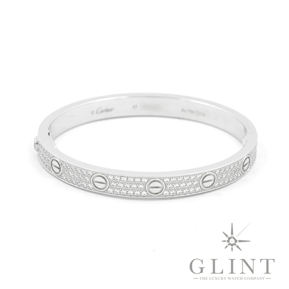 カルティエ（CARTIER）LOVEブレスレット パヴェダイヤモンド〔ジュエリー〕〔18Kホワイトゴールド〕〔ダイヤモンド〕〔メンズ〕〔レディース〕【中古】のサムネイル