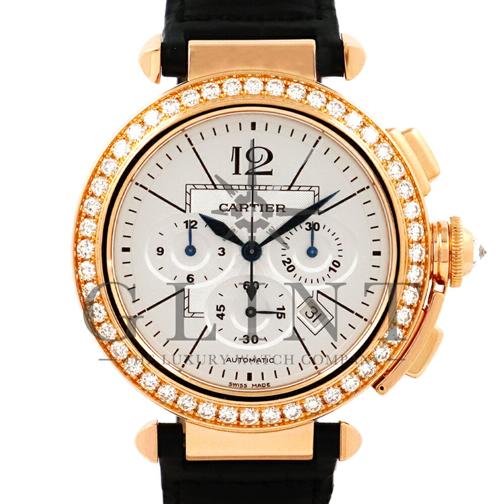 カルティエ（CARTIER）パシャ 42 クロノグラフ WJ120951 42mm 18Kピンクゴールド ダイヤモンド〔メンズ〕〔腕時計〕【中古】