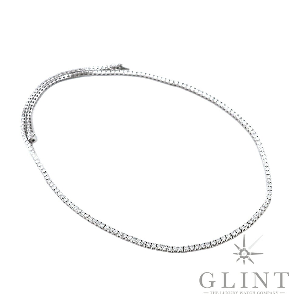 【Glint】グリント テニスチェーン ネックレス 全長56cm/幅2.9mm 14KWG ラボグロウンダイヤモンド（ホワイトゴールド）【新品】