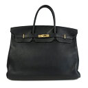 エルメス(HERMES)バーキン40 ヴォー・クリスペ・トゴ ブラック SAC Birkin 40 Veau Crispe Togo〔A刻印/2017年〕【中古...