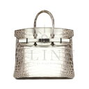 エルメス(HERMES)バーキン25 クロコダイル ニロティカス マット ヒマラヤ〔D刻印/2019年〕【中古】
