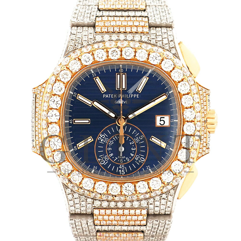 パテックフィリップ（PATEK PHILIPPE）ノーチラス クロノグラフ 5980/1AR-001 ホワイトゴールド&ローズゴールド〔メンズ〕〔腕時計〕【中古】