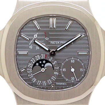 パテックフィリップ（PATEK PHILIPPE）ノーチラス ティファニーWネーム 5712G-001 18Kホワイトゴールド プチコン〔Tiffany&Co.〕〔腕時計〕〔メンズ〕【中古】