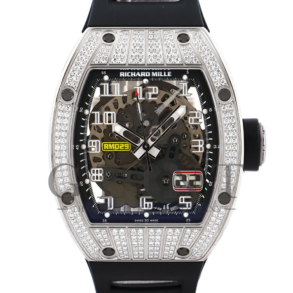 リシャールミル（RICHARD MILLE）RM029 オートマチック オーバーサイズ デイト〔18Kホワイトゴールド〕〔ダイヤモンド〕〔腕時計〕〔メンズ〕【中古】