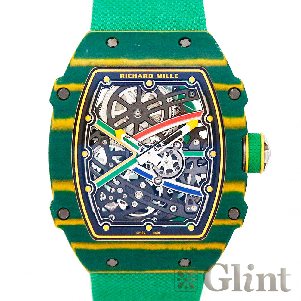 リシャールミル（RICHARD MILLE）RM67-02 CA-FQ オートマティック ウェイド・バンニーキルク スプリント グリーン&イエロークォーツTPT×カーボンTPT〔メンズ〕〔腕時計〕【中古】