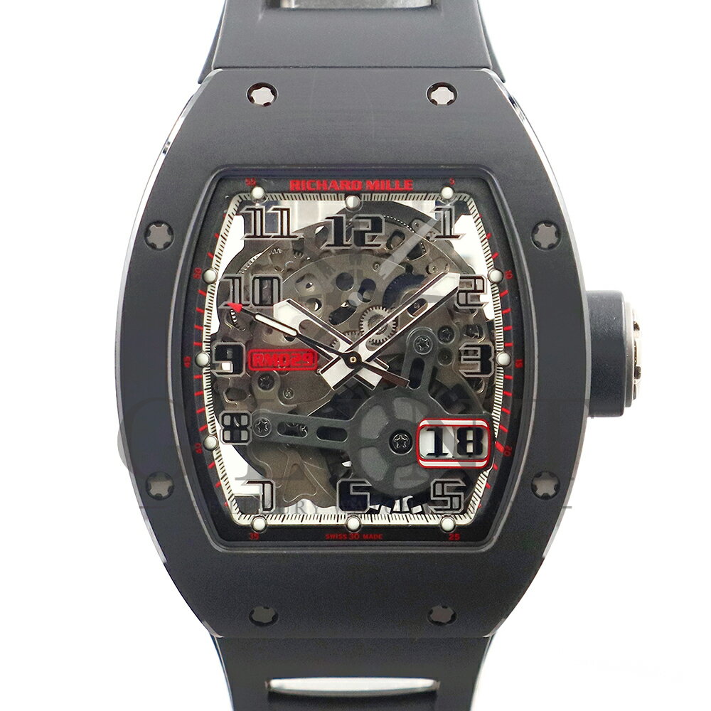 リシャールミル（RICHARD MILLE）RM029 Ti-TZP オートマチック オーバーサイズ デイト ジャパンレッド 〔日本30本限定〕〔メンズ〕〔腕時計〕【中古】