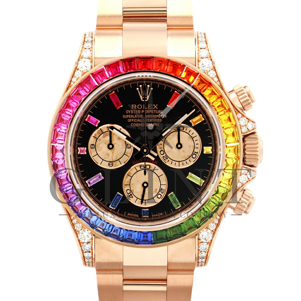 ロレックス（ROLEX）デイトナ レインボー 116595RBOW エバーローズゴールド バゲットカットサファイア＆ダイヤモンド純正品〔メンズ〕〔腕時計〕【新品】