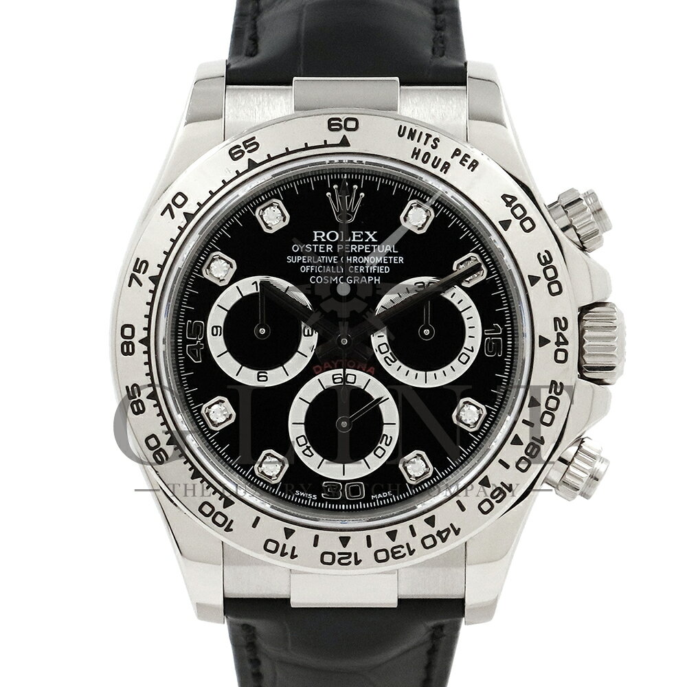 ロレックス（ROLEX）デイトナ 116519G 18Kホワイトゴールド8Pダイヤモンド ブラック文 ...