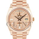 ロレックス(ROLEX)デイデイト 40 パヴェダイヤモンド入り文字盤 228235A 18Kエバーローズゴールド 〔2023年3月/ランダムシリアル〕〔メンズ...