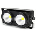 ステージライト LED COB2灯 100W 2in1 WARM3200K COOL6500K ブラインダー ストロボ 劇 イベント 舞台 照明 DMX 業務用