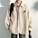 春 トップス ジャケット メンズ 秋服 カジュアルシャツ 長袖シャツ ライトアウター 開襟 シャツ ビジネス 無地 おしゃれ カジュアル