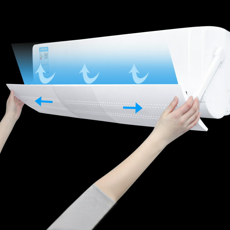 エアコン風よけカバー 風向き調整可能｜長さ調節可 冷房/暖房対応｜エアーウィング 直風防止 簡単取り付け エアコンルーバー