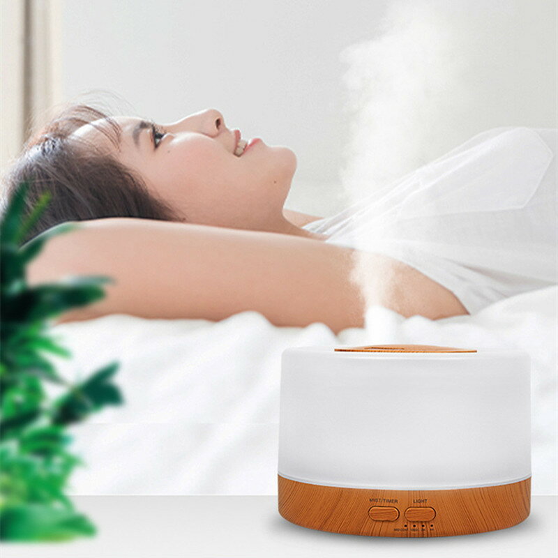 加湿器 卓上 超音波 500ml LEDライト7色 アロマ 上部給水 タイマー 小型 アロマ加湿器 おしゃれ リモコ..