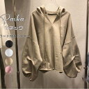 【スーパーSALE限定】パーカー レディース Vネック フード付き ス 長袖 プルオーバー 体型カバー 春物
