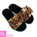 【お買い物マラソン 全品P10倍】【FUNJOB】かわいいあったかルームスリッパ ヒョウ柄 3サイズ 4カラー / ルームシューズ 室内履き