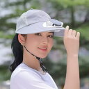 ソーラーファン帽子 扇風機キャップ ファン付き サンバイザー 帽子 UPF50+ 太陽光発電ファン付き 静音 軽量 日焼け止め つば広 バイザーハット 釣り レジャー 帽子 日除け アウトドア