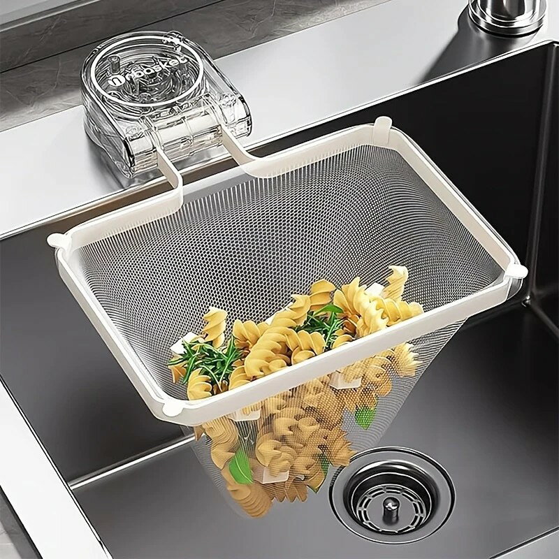 樂天商城 - 簡単取り付けキッチンシンクストレーナー、吸盤付き - 耐久性のあるプラスチック＆メタル、マルチカラー排水ラックで効率的な残り物・調理中水濾過に最適、家庭用、食品安全設計