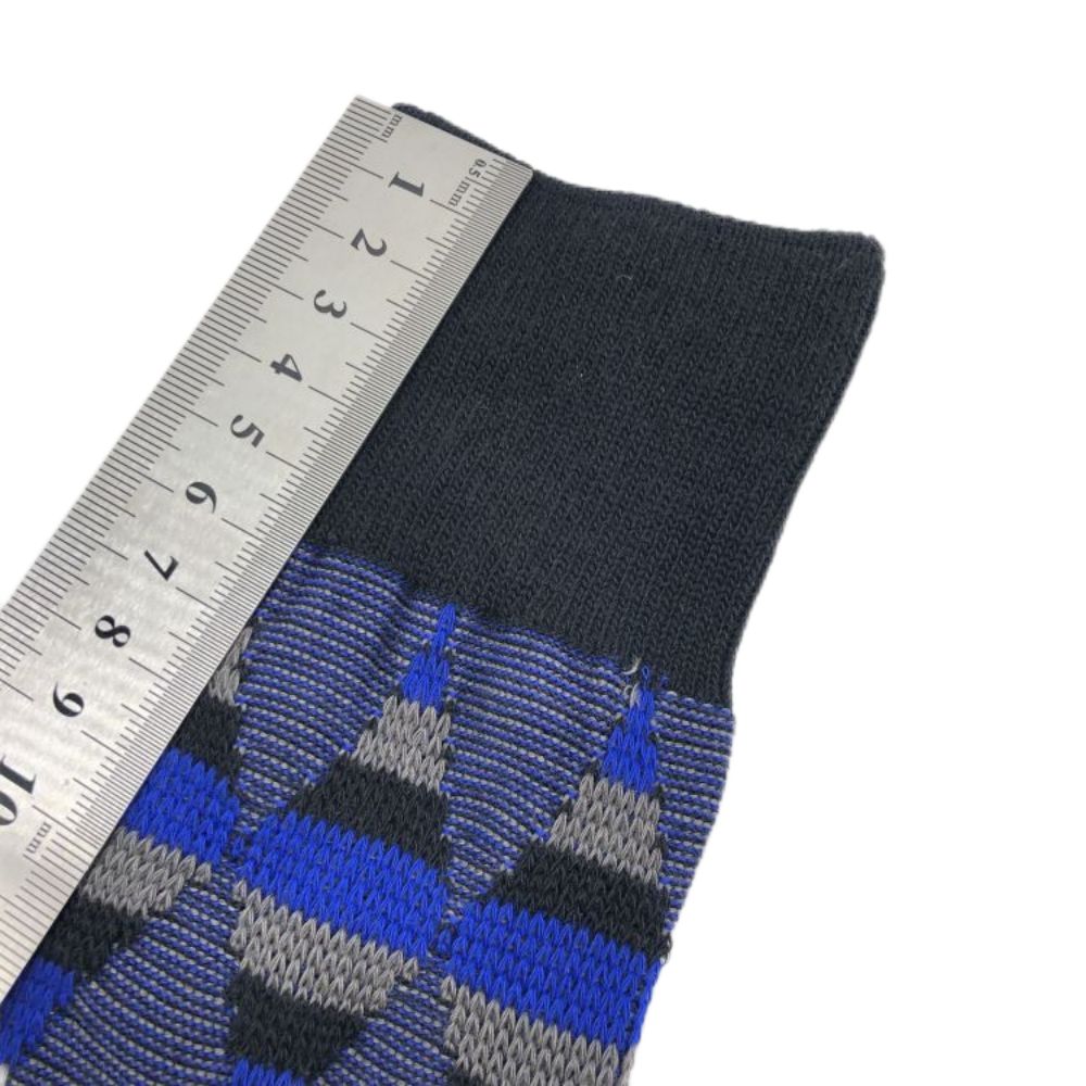 日本製 紳士靴下【4足組売】メンズソックス 高品質な綿の素材厚手ロングソックス 25-27cm 紺色　セット売り