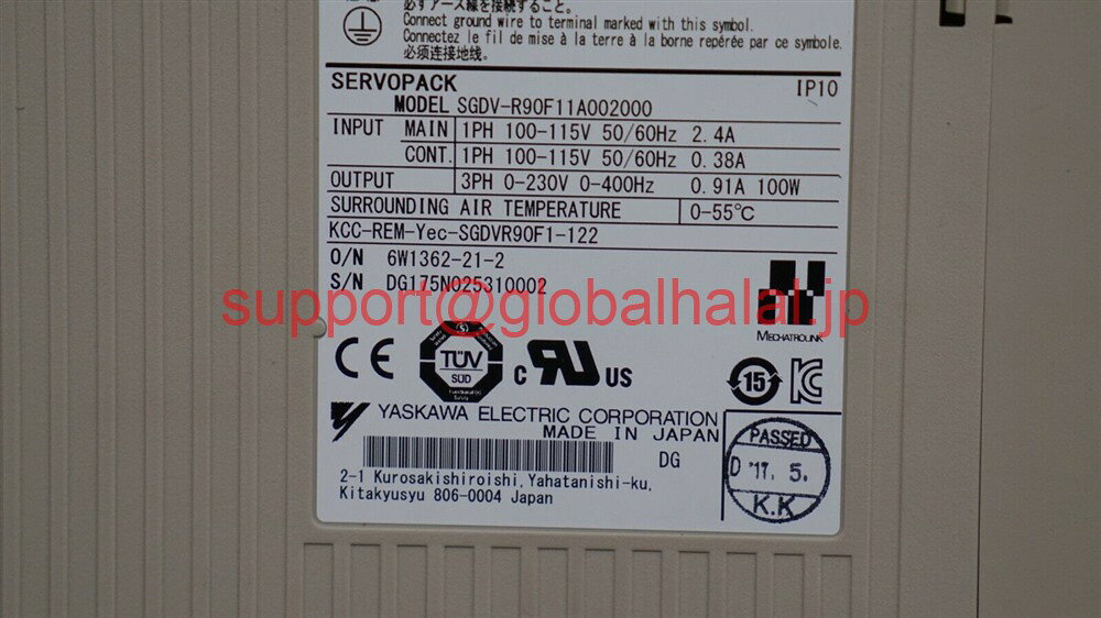 21 inches+ - 新品【東京発★適格請求書★税込】 YASKAWA サーボドライバー SGDV-R90F11A002000 【6ヶ月保証】
